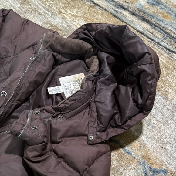 Eddie Bauer Goose Down Puffer Jacket Brown XXL – 700 Fill Power Winter Coat - Picture 4 of 5